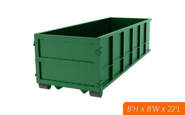 our 40 yard dumpsters have a weight limit of 8-10 tons, depending on the service provider